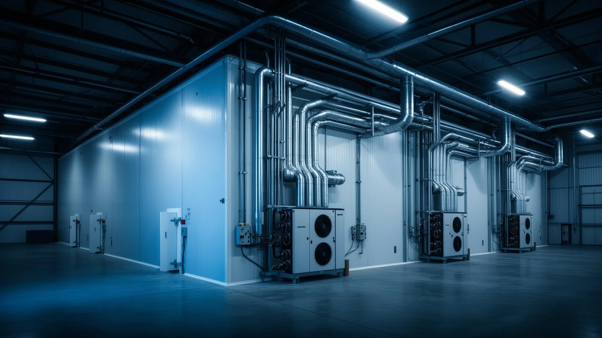 Industrial cold storage refrigeration facility